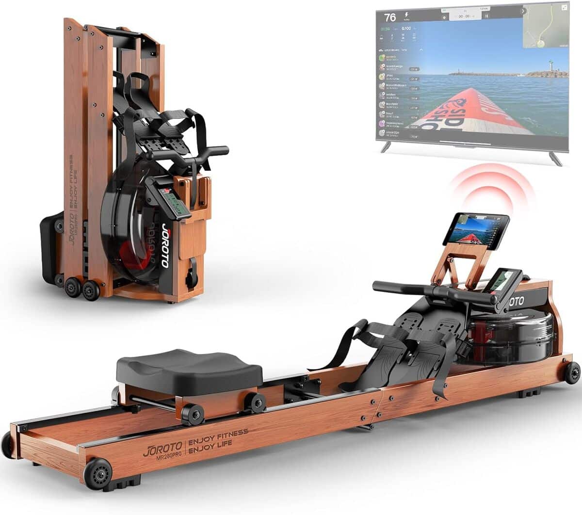 Test du rameur pliable Joroto : performance et connectivité