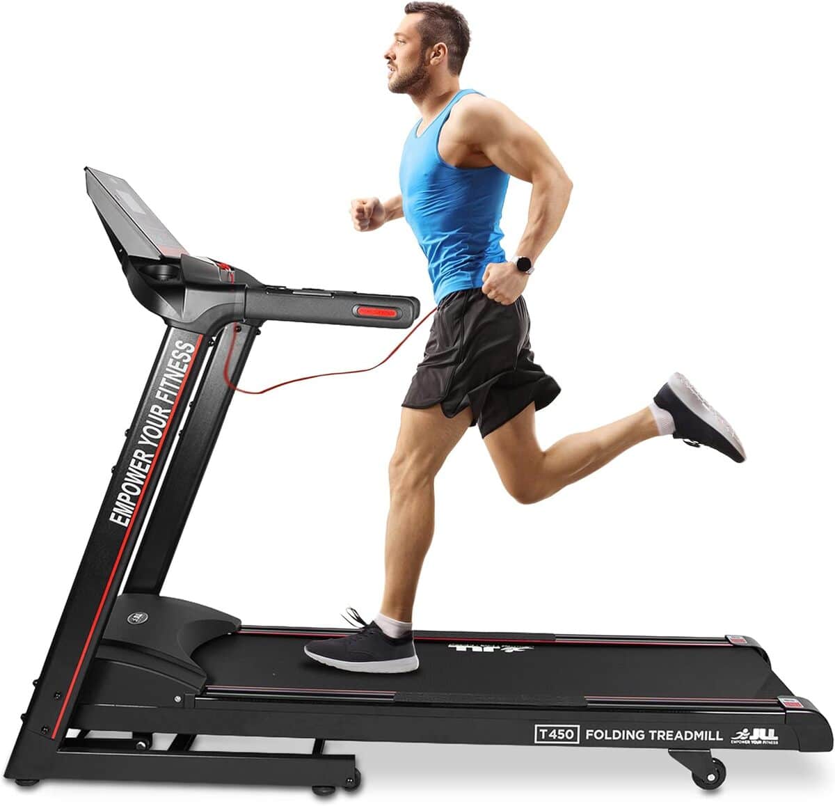 Test du tapis de course pliable JLL T450 avec option Bluetooth