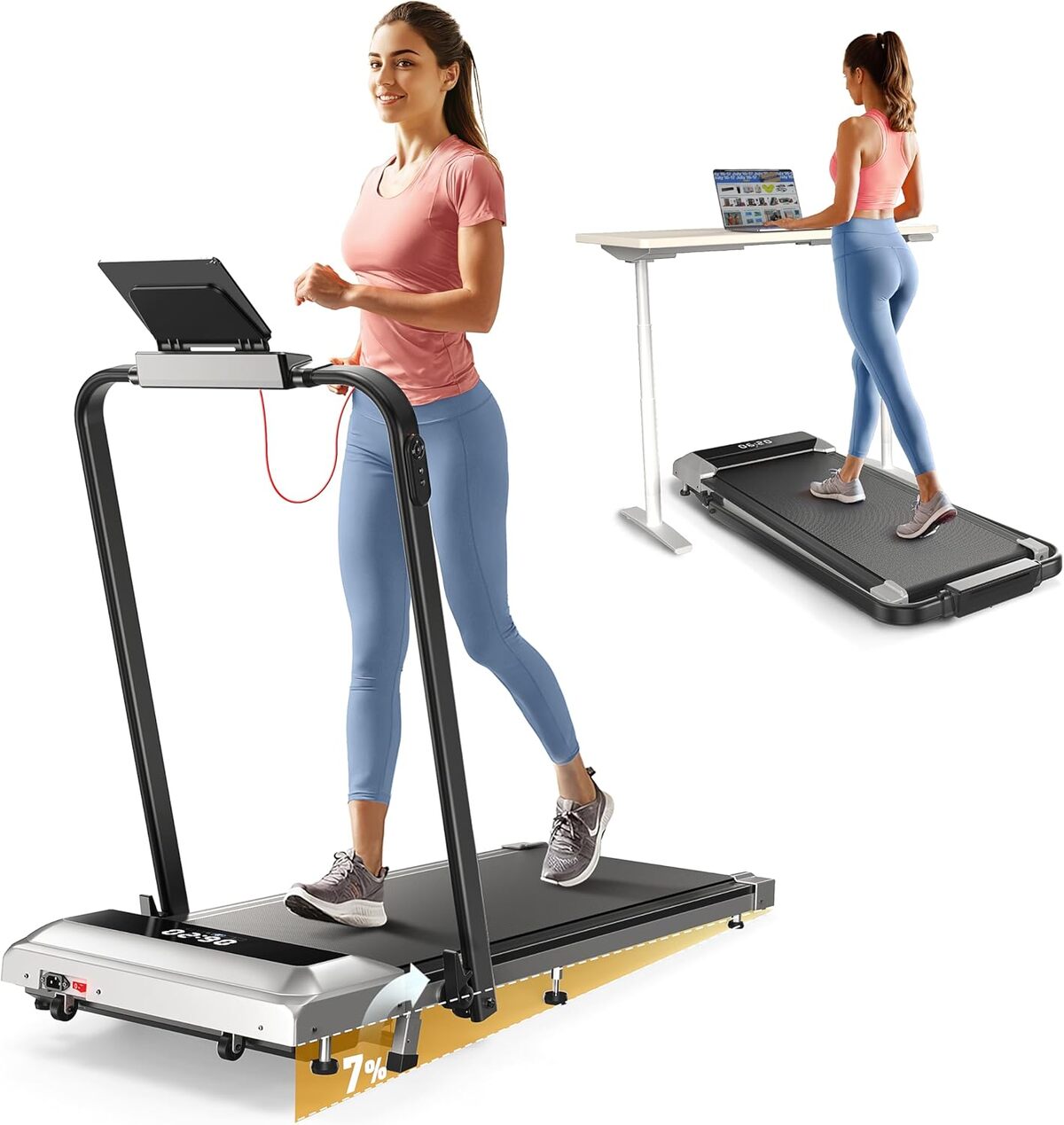 Test : tapis de course pliable 3 en 1 argent