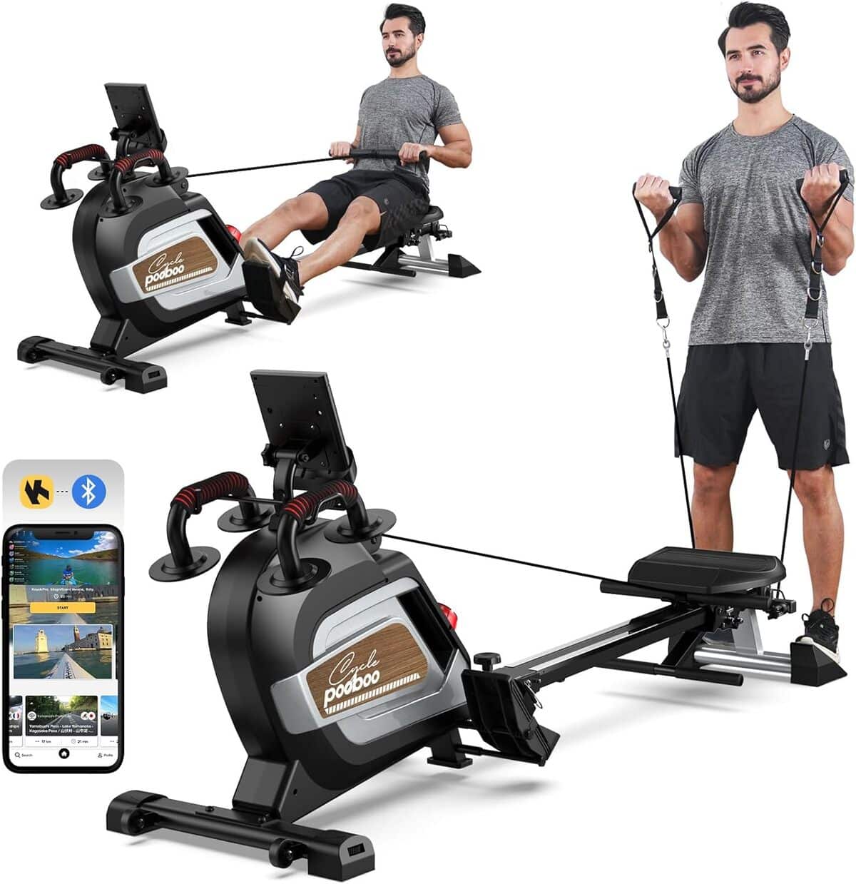 Test du rameur magnétique pliable pooboo : l'entraîneur multifonction ultime