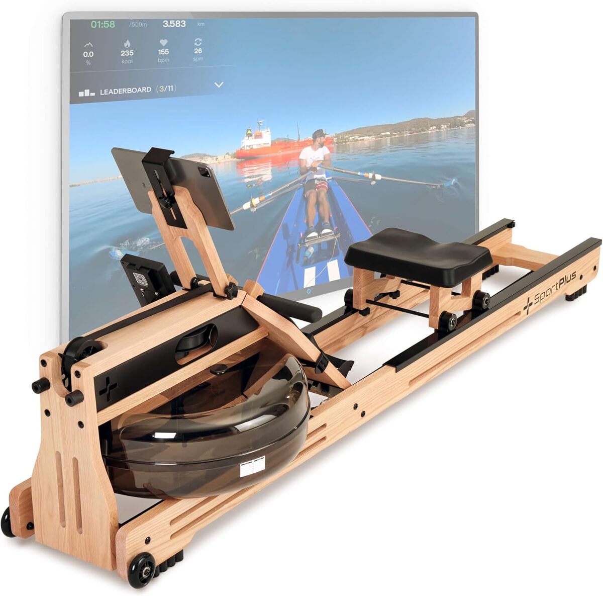 Test du rameur SportPlus : design en chêne et technologie innovante