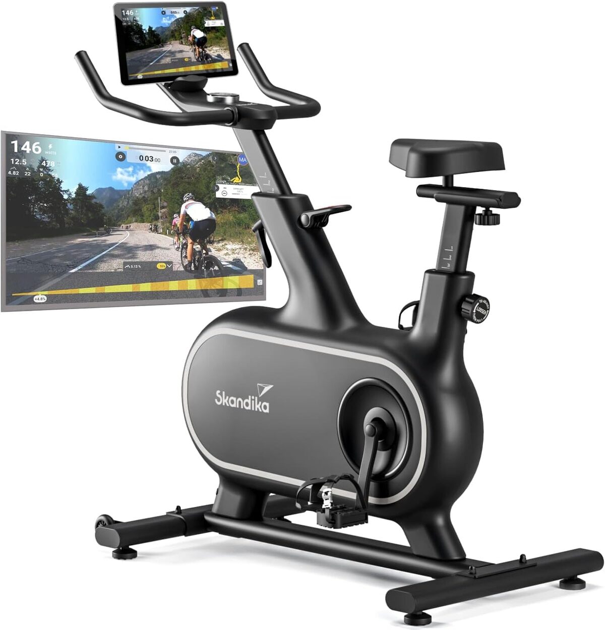 Test du Skandika Cykling P12-H : vélo d'appartement connecté et performant