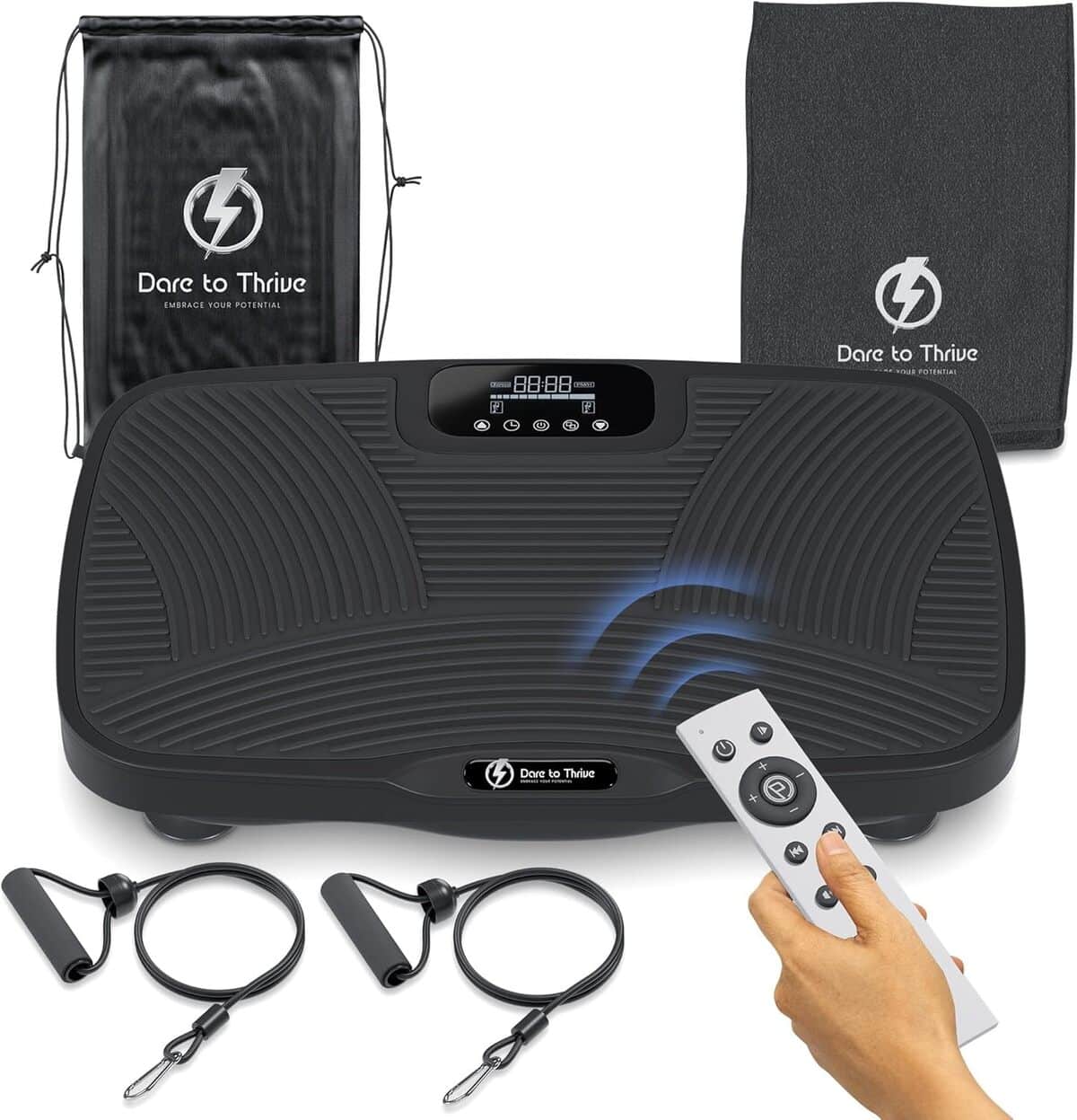 Test de l'appareil d'exercice portable DareToThrive : plaque vibrante complète