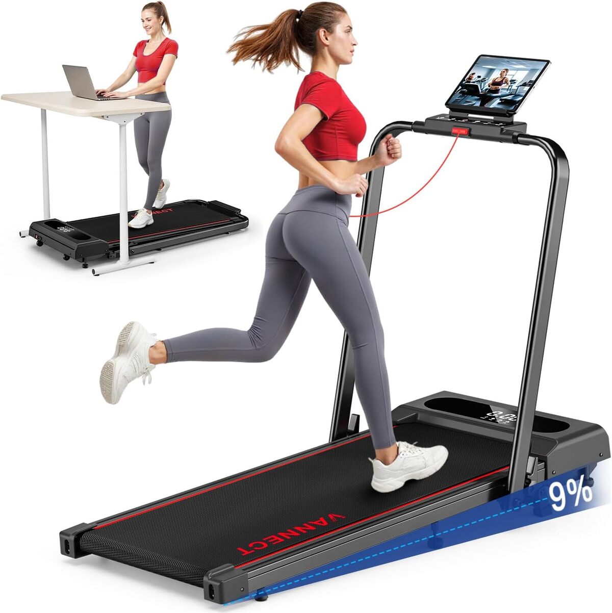 Test : tapis de course pliable VANNECT 6 en 1 avec écran LED et app intelligente