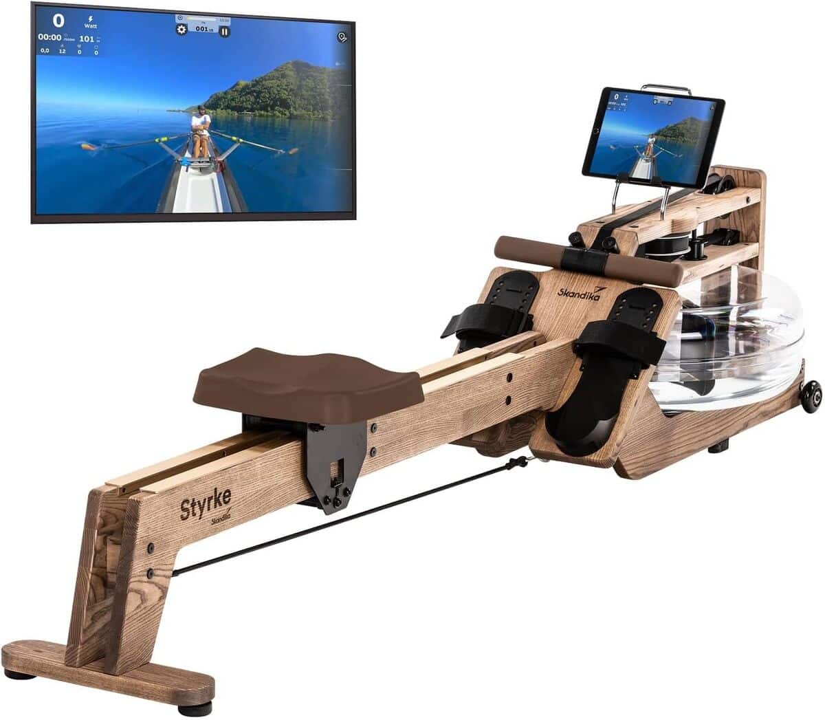 Test du rameur Skandika Styrke en bois avec Bluetooth