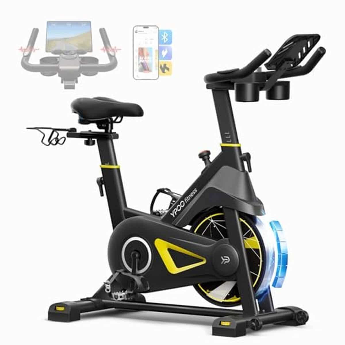 Test du vélo d'appartement YPOO avec résistance magnétique