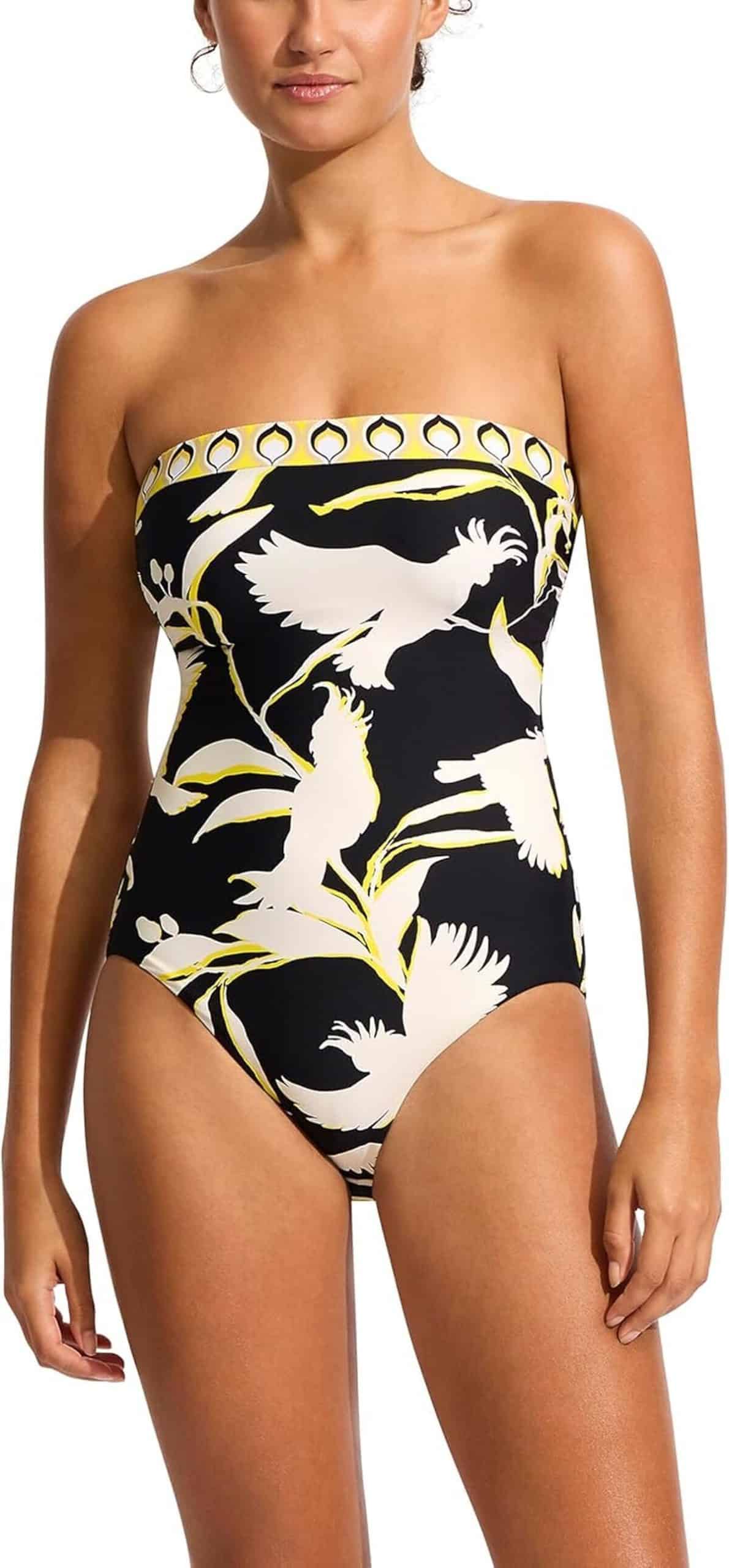 Avis sur le maillot Seafolly bandeau birds of paradise noir
