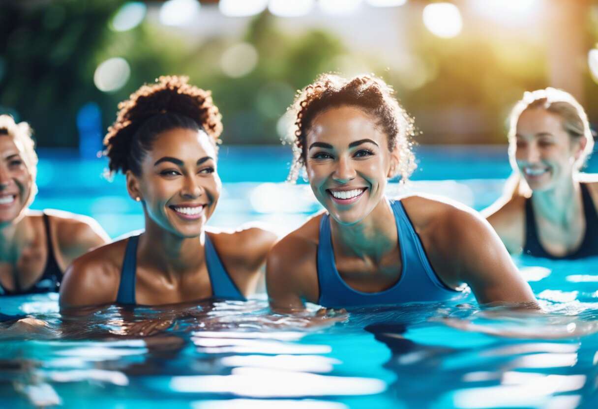 Exercices d'aquagym pour abdos