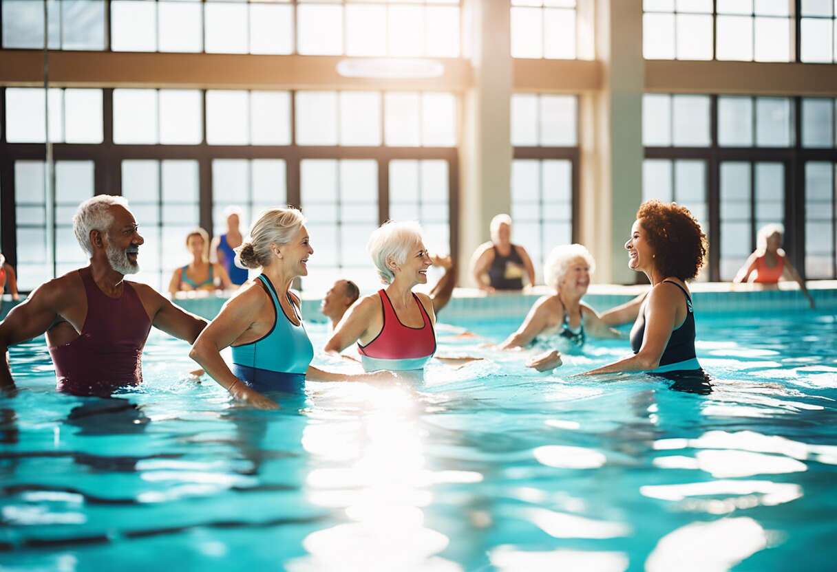 Exercices d'aquagym pour le cardio