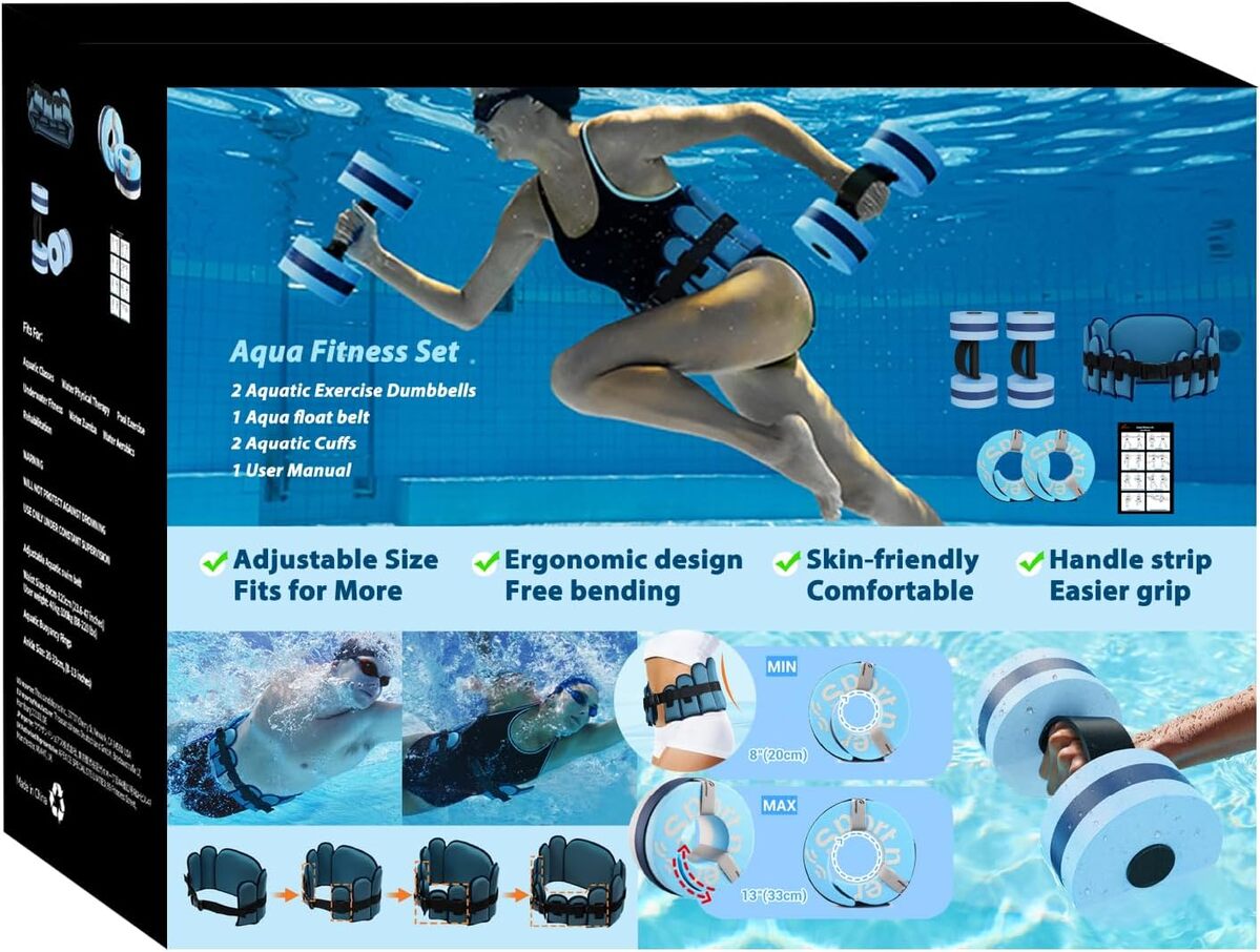Test du set aquatique Sportneer : fitness complet en piscine