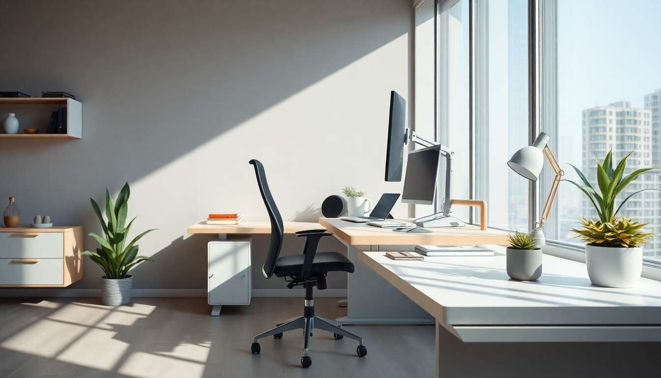 Ajuster la hauteur du bureau et de l'écran