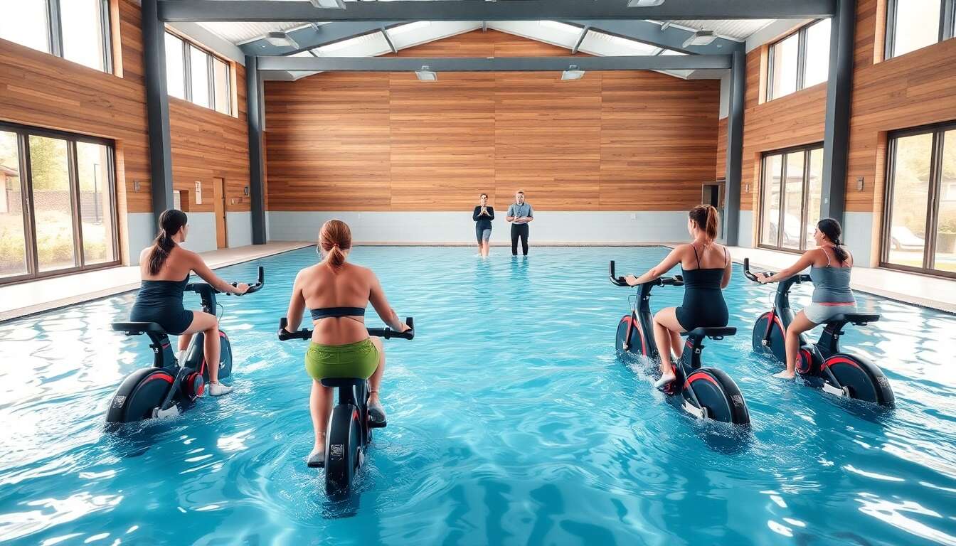 Cours d'aquavélo avec coach : forme et bien-être