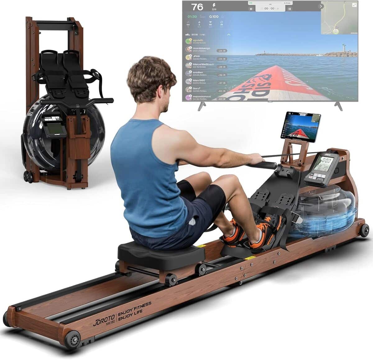 Test du rameur Joroto pliable en bois de chêne