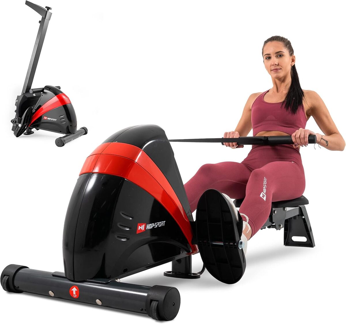 Rameur Magnétique Silencieux Pour La Maison - 8 Niveaux Résistance, 300 Lb Capacité, écran LCD, Idéal Fitness Maison