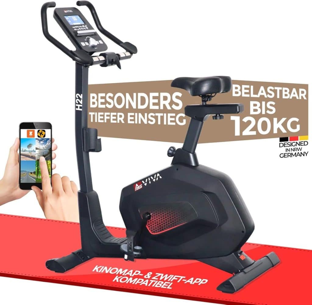 Test du vélo d'appartement AsVIVA H22 Pro : performance et connectivité