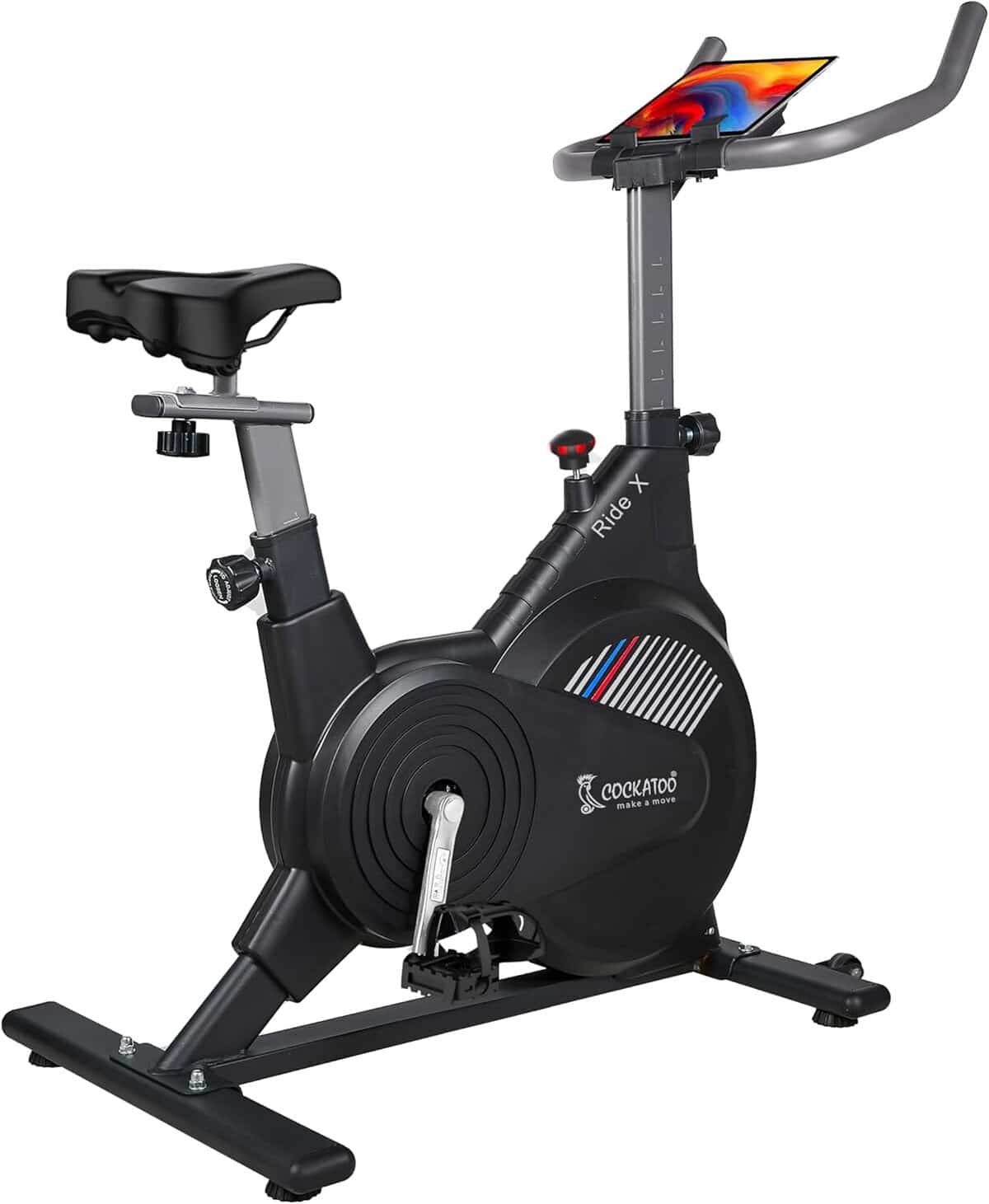 Test du vélo d'appartement Cockatoo Ride-X : roue anti-mouches et résistance réglable