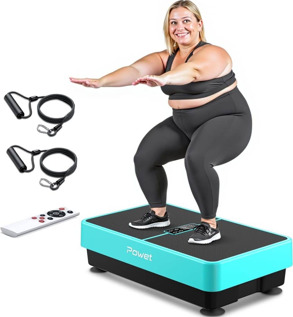 Test machine d'exercice à plaque vibrante bleu clair