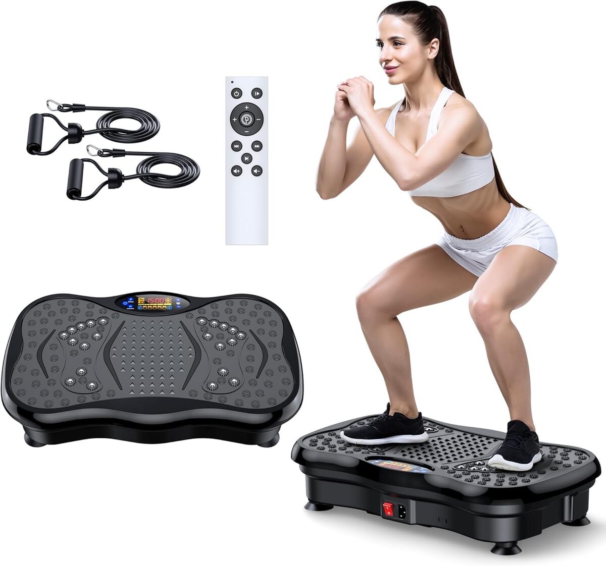 Test : machine d'exercice GMCXAX à plaque vibrante avec Bluetooth et télécommande