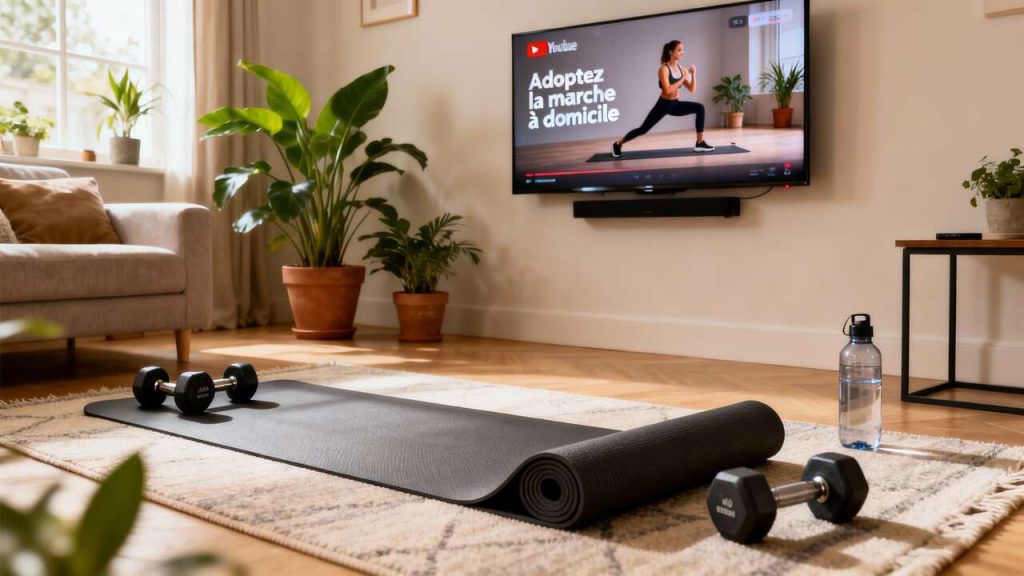 Adoptez la marche à domicile : premier épisode fitness sur YouTube