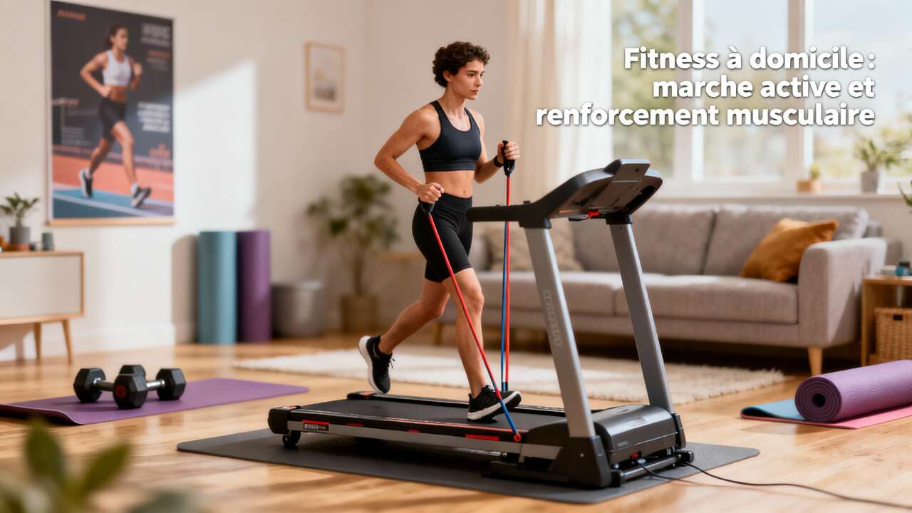 Fitness à domicile : marche active et renforcement musculaire