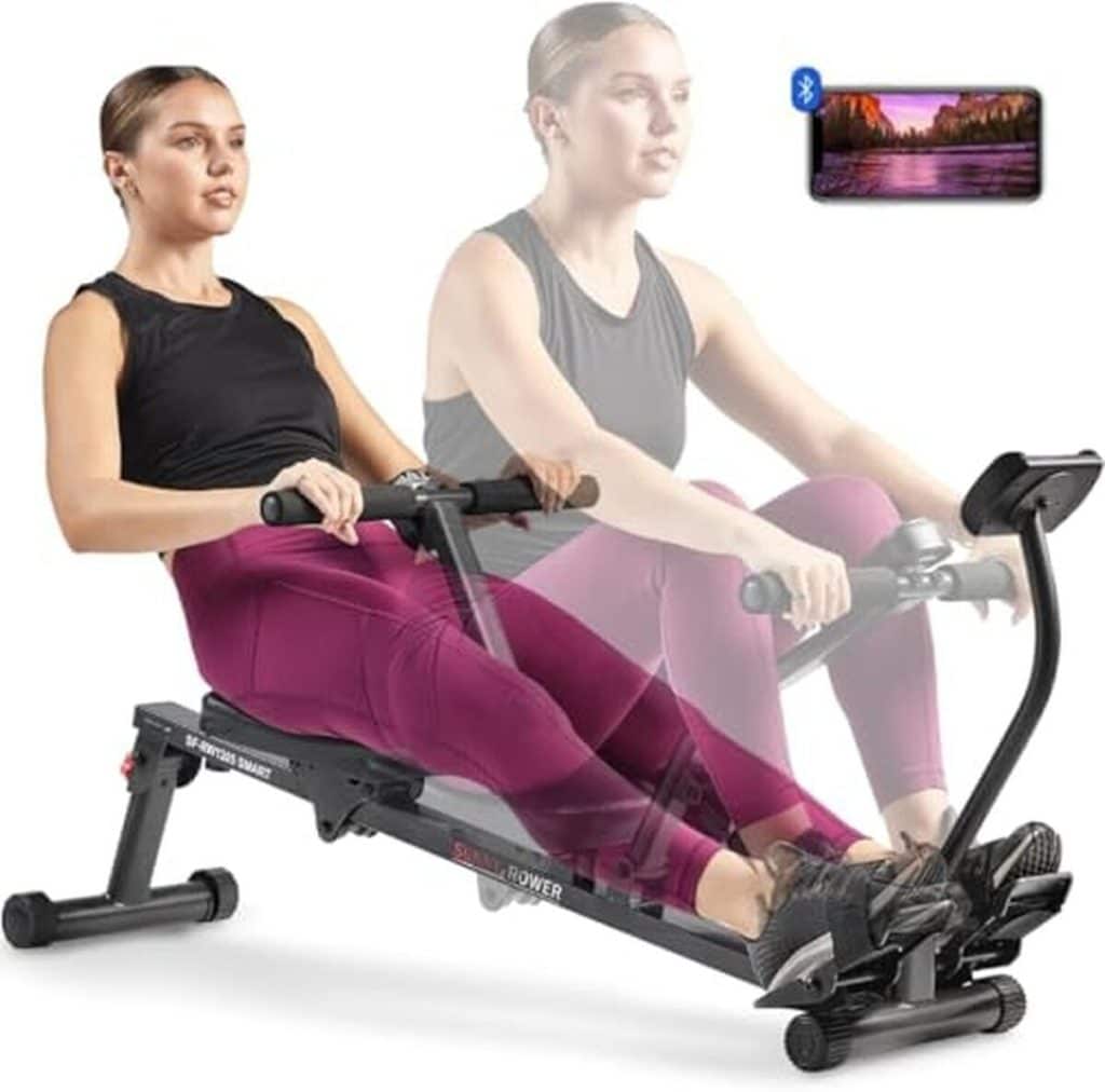 Test du rameur Sunny Health & Fitness SF-RW1205SMART compact et puissant