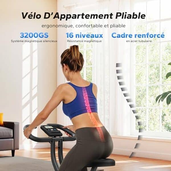 Explorez les caractéristiques du vélo d'appartement pliable Merach : alliez confort, performance et praticité à domicile pour vos séances d'entraînement quotidiennes.