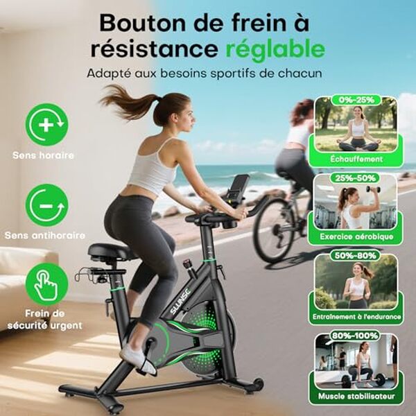 Découvrez notre analyse détaillée du vélo d'appartement SLUNSE : un appareil de fitness silencieux, réglable et performant pour vos séances à domicile.