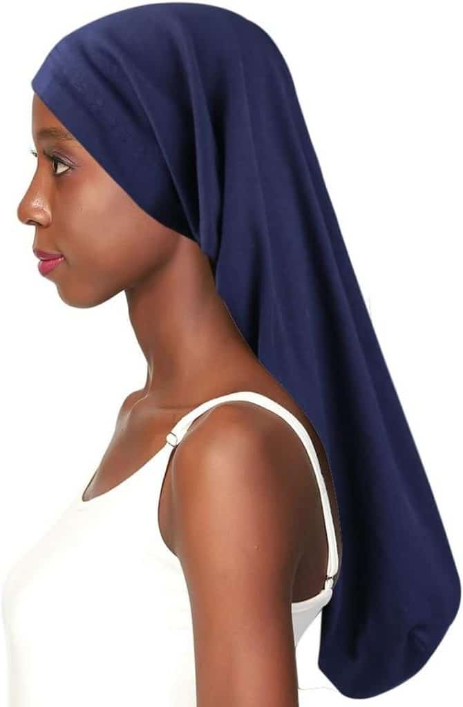 Avis : bonnets de sommeil réglables satin taille XL pour cheveux bouclés