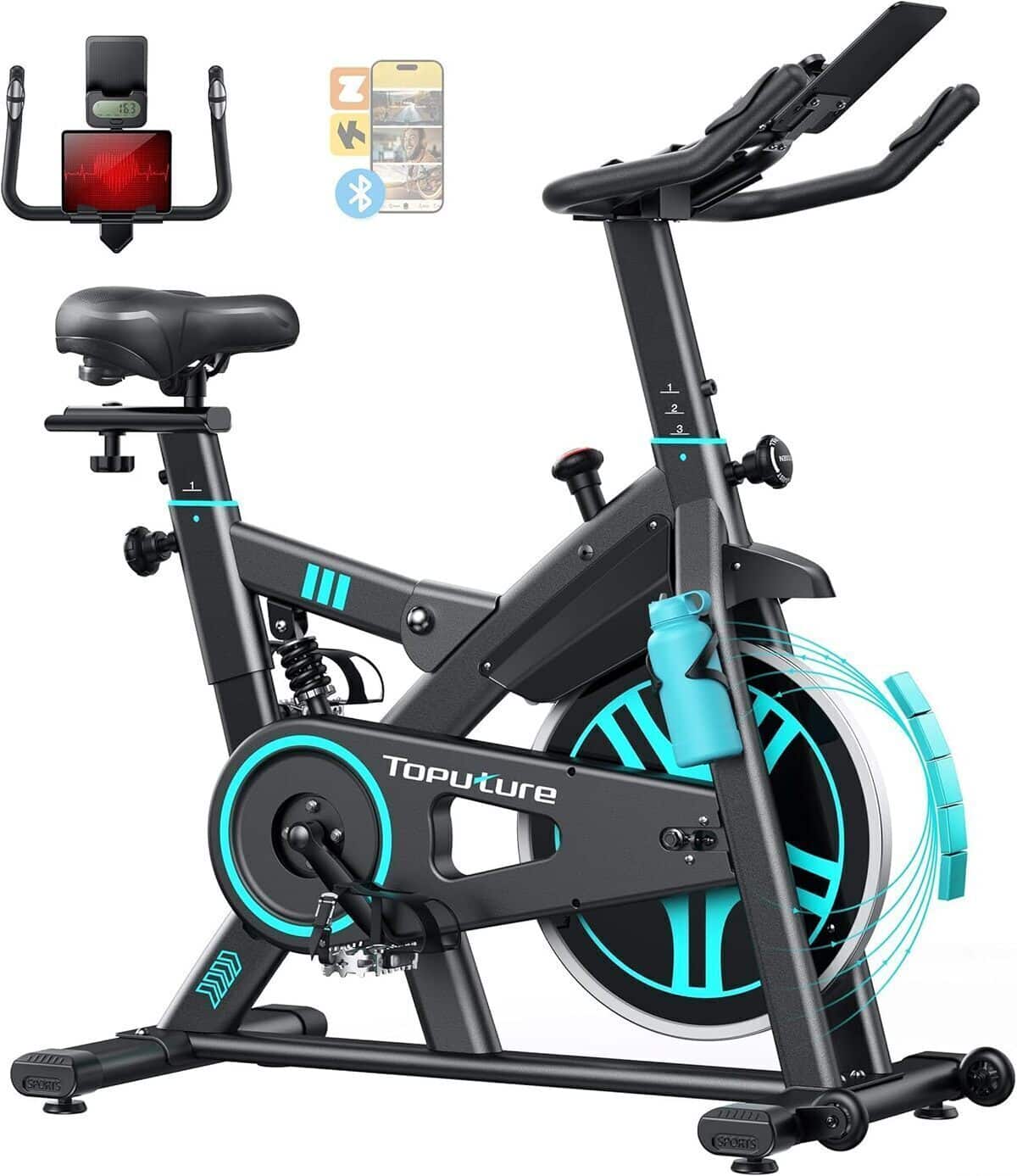 Test du vélo d'appartement Toputure avec écran LCD et résistance réglable