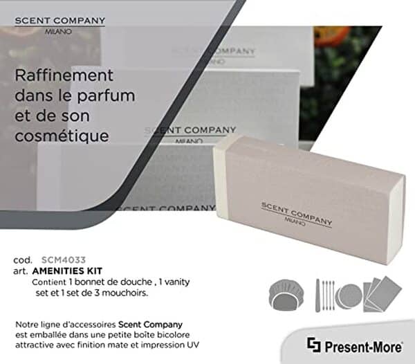 Découvrez notre test complet du kit amenities 250 pièces de Present-More ligne Scent Company Milano. Qualité, prix et contenu détaillé.