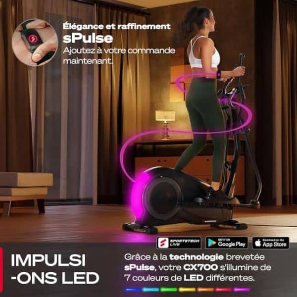Découvrez notre test détaillé du vélo elliptique Sportstech CX700 avec ses technologies LED avancées et son système de freinage magnétique haute performance.