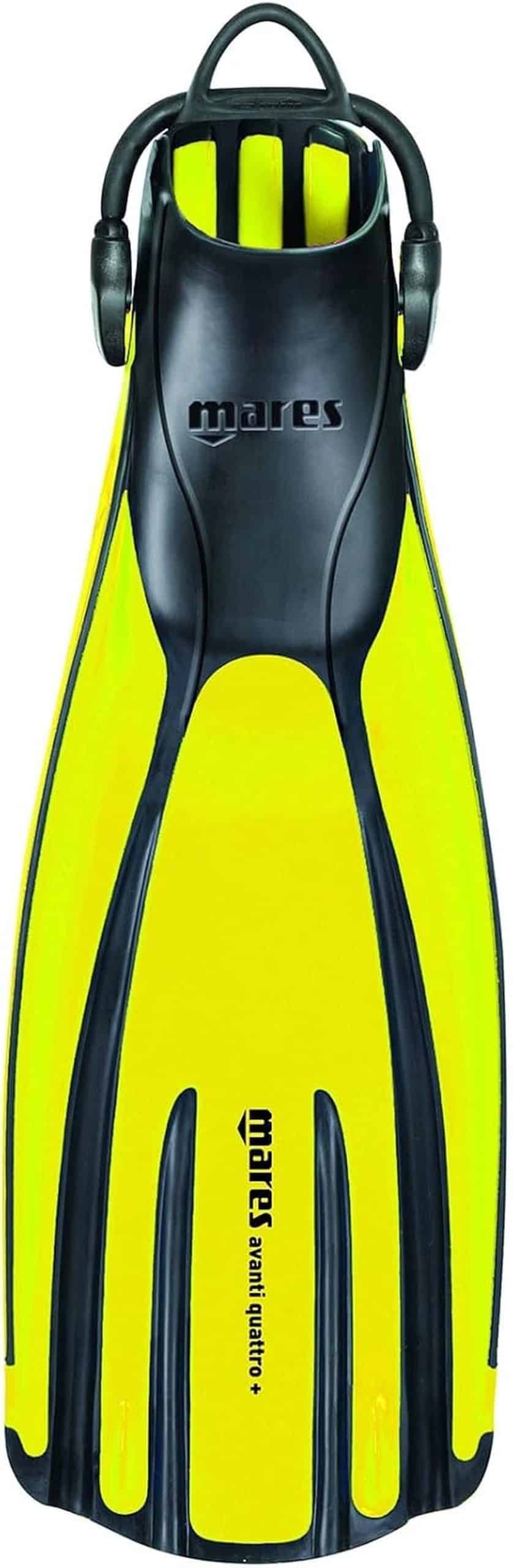 Test des palmes Mares Avanti Quattro+ jaunes en taille s