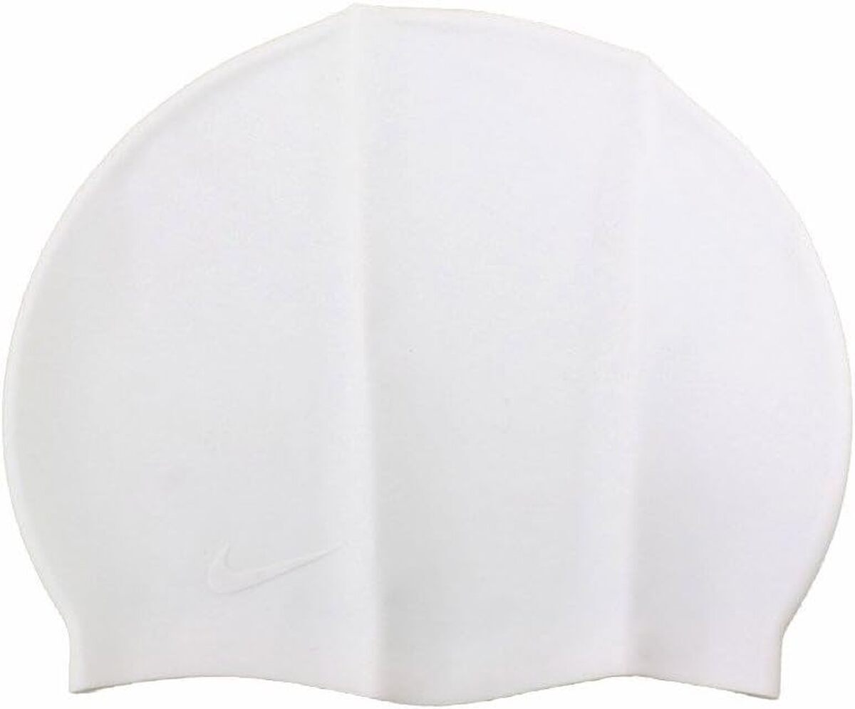 Test du bonnet de bain en silicone Nike blanc