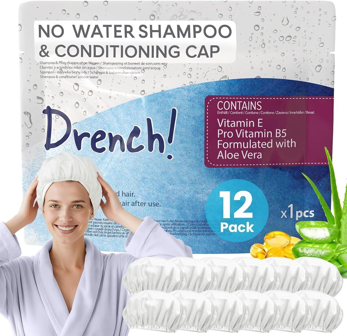 Test du bonnet de shampoing sans rinçage drench! : efficacité et praticité