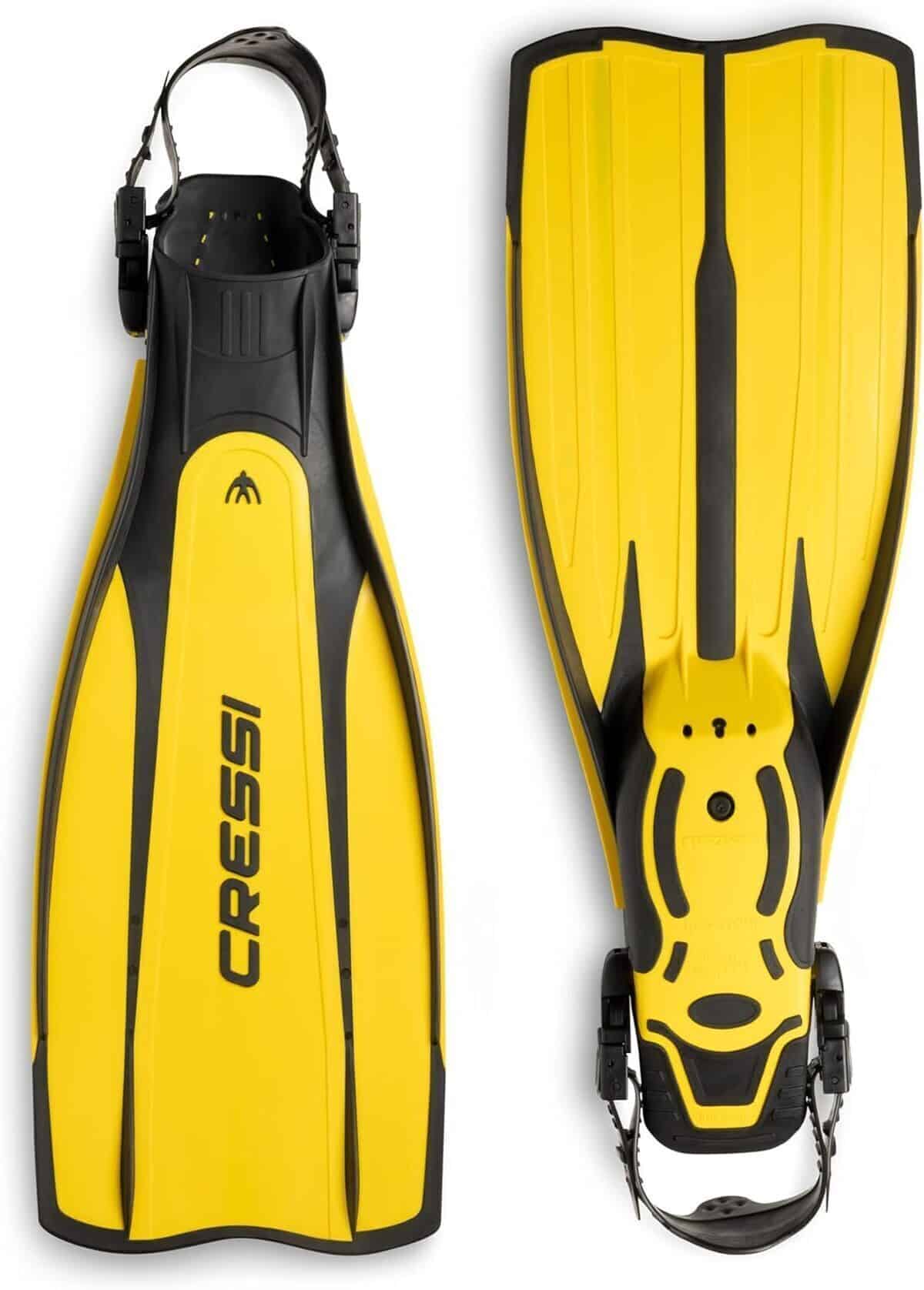 Test : palmes réglables Cressi Pro Light noir/jaune S/M