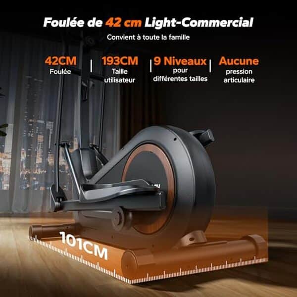Découvrez notre test complet du vélo elliptique Merach avec sa foulée de 42 cm ultra silencieuse. Performance, confort et efficacité pour votre fitness à la maison. 