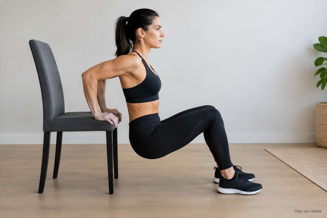 Dips sur chaise : comment améliorer votre force et endurance ?