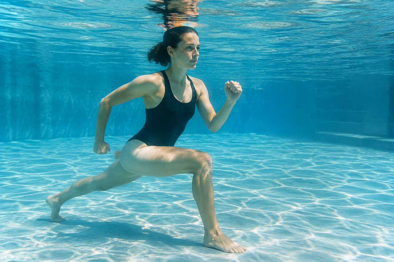 Exercices de renforcement dans l&rsquo;eau : une base compl&egrave;te, sans mat&eacute;riel