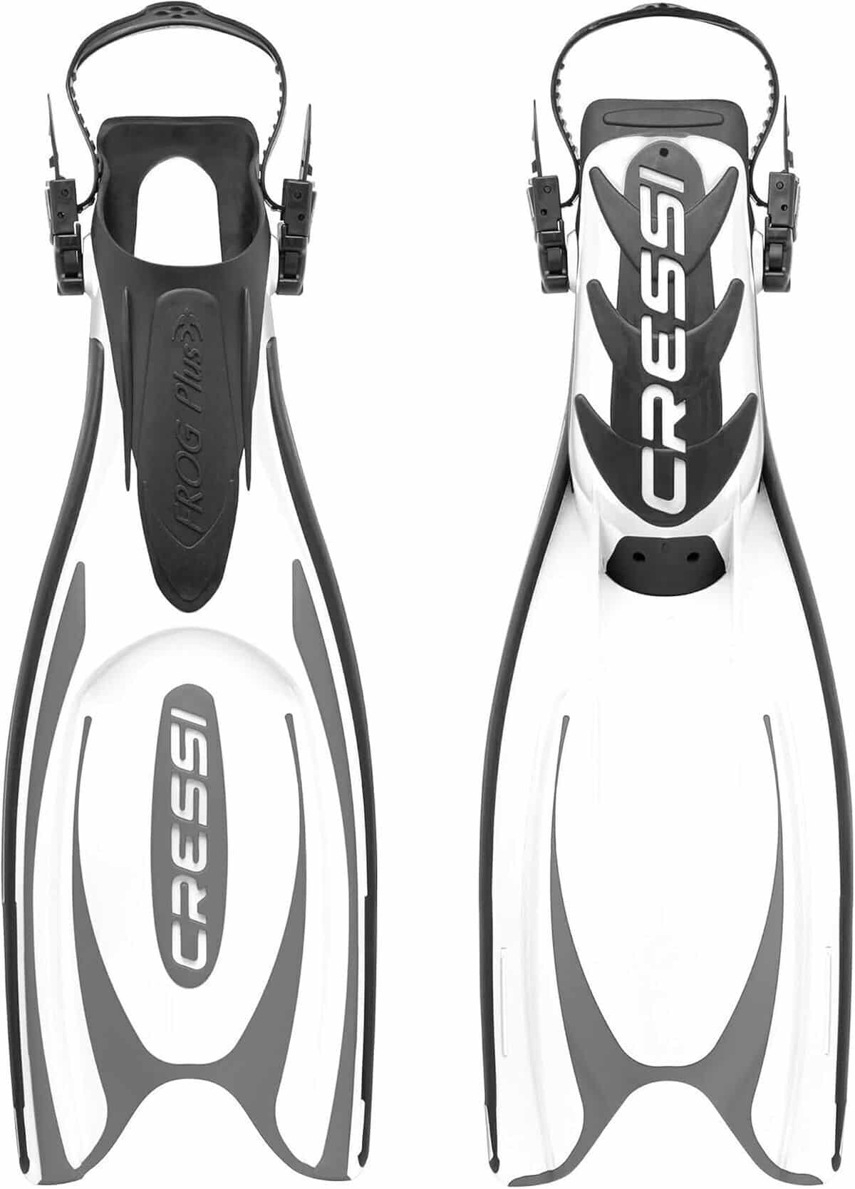 Test des palmes réglables Cressi Frog Plus noir/blanc S/M