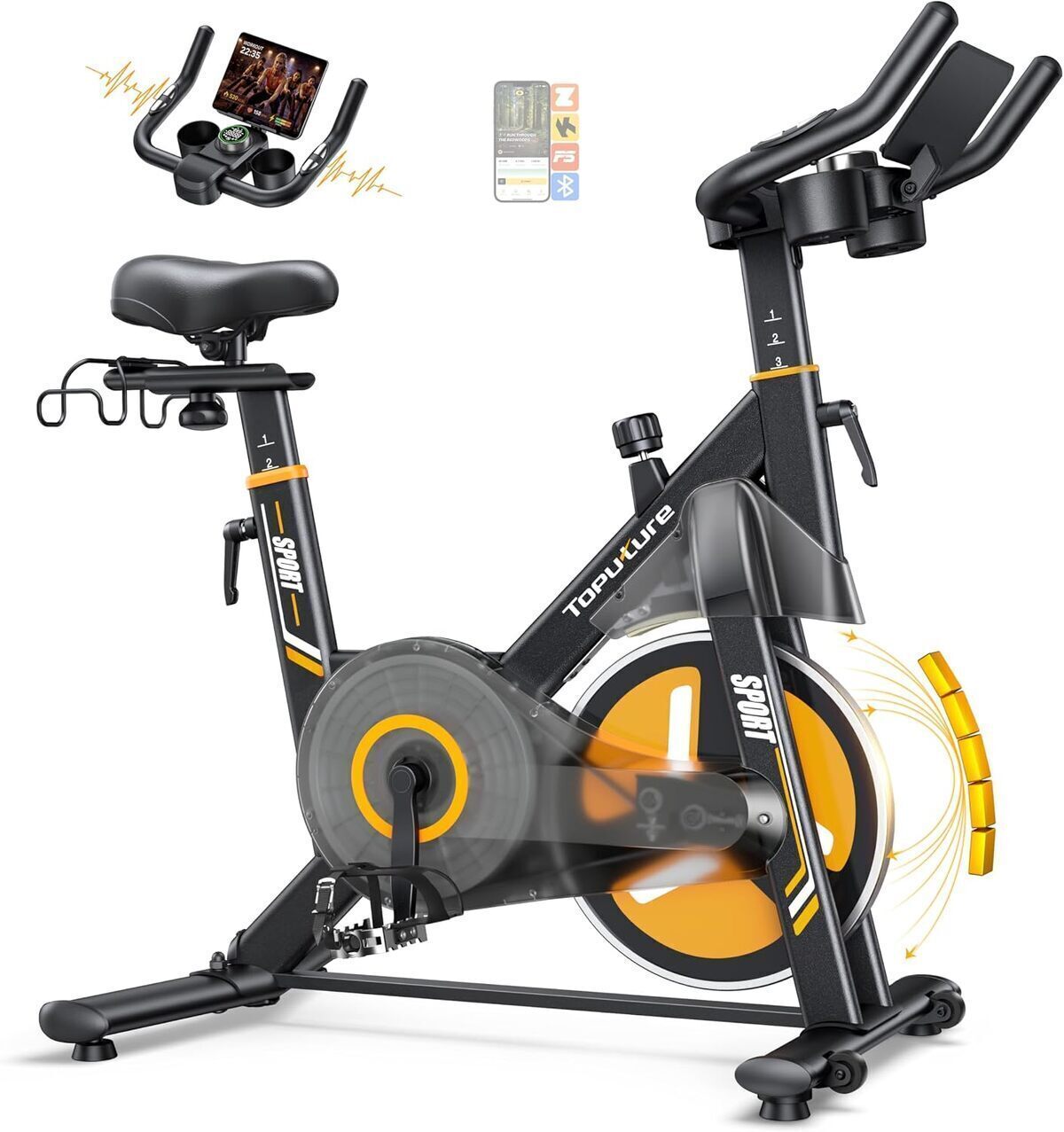 Test du vélo d'appartement Toputure : silencieux avec 32 niveaux de résistance